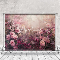 Aperturee - Pink Purple Oil Painting Floral Fine Art Backdrop