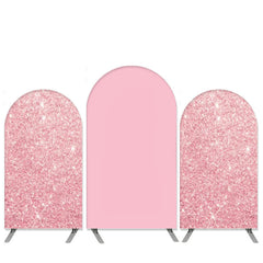 Aperturee Pink Rose Glitter Happy Birthday Arch Backdrop Kit