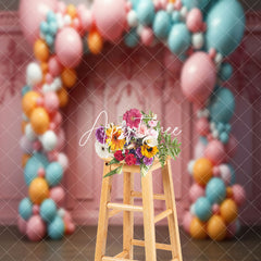 Aperturee - Pink Royal Luxury Relief Wall Cake Smash Backdrop