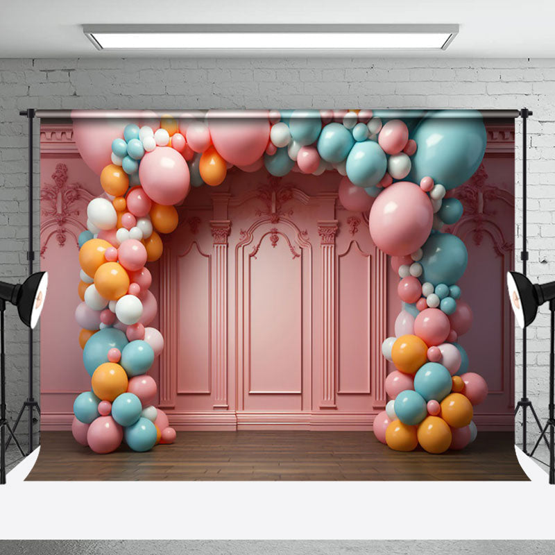 Aperturee - Pink Royal Luxury Relief Wall Cake Smash Backdrop