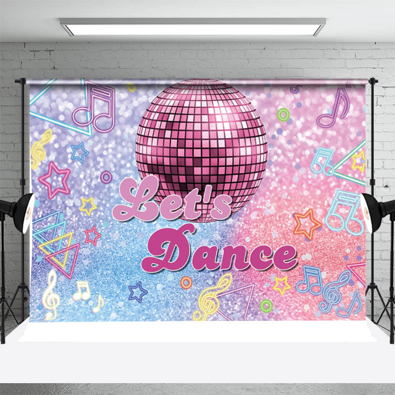 Aperturee - Pink Sequin Ball Music Star Lets Dance Backdrop