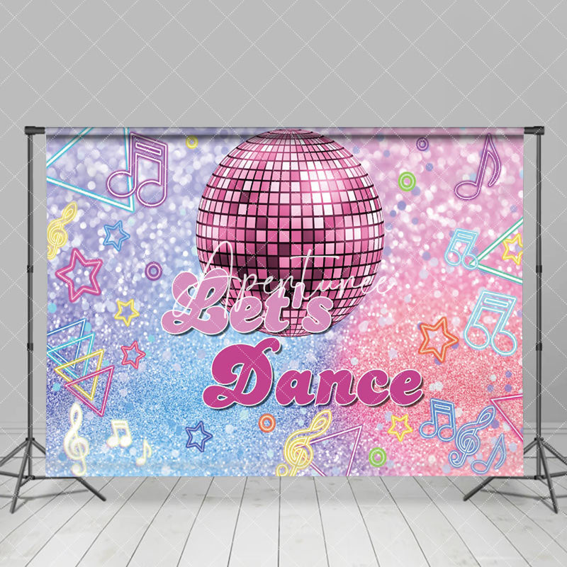 Aperturee - Pink Sequin Ball Music Star Lets Dance Backdrop