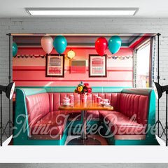 Aperturee - Pink Sofa Booth Balloon Diner Architecture Backdrop