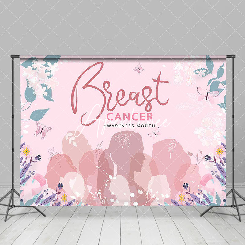 Aperturee - Pink Woman Breast Cancer Awareness Month Backdrop