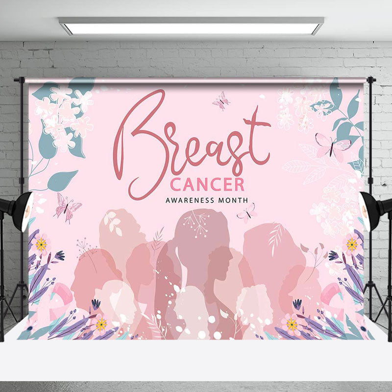 Aperturee - Pink Woman Breast Cancer Awareness Month Backdrop