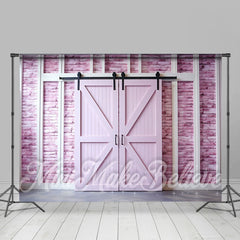 Aperturee - Pink Wooden Retro Wall Backdrop For Photography