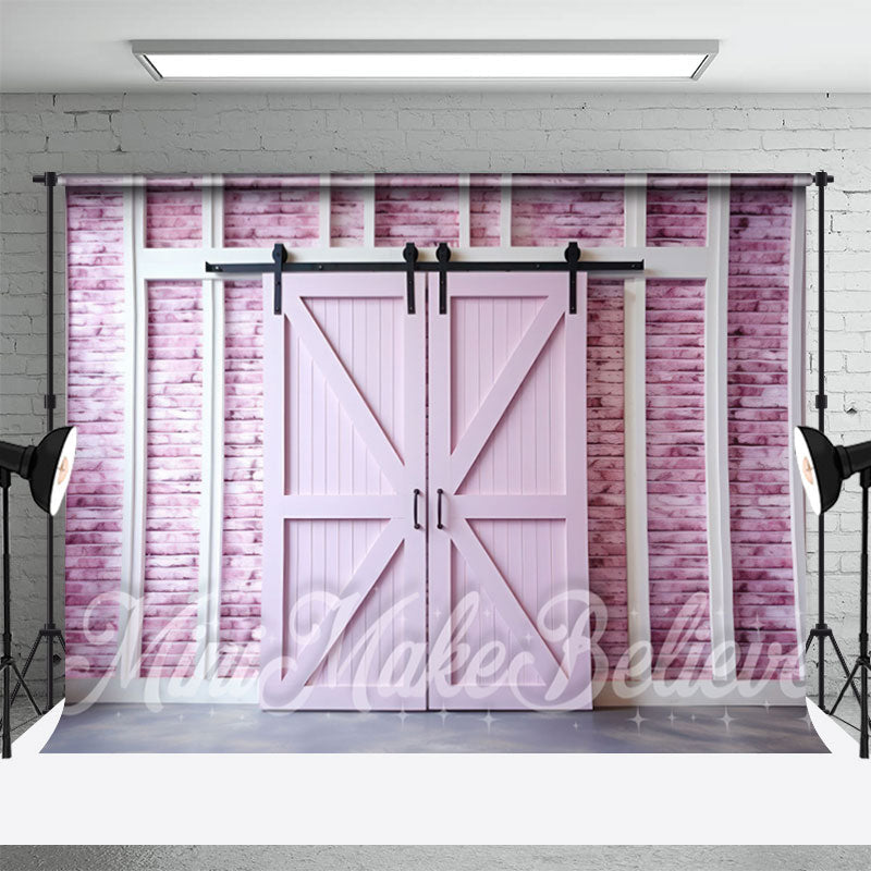 Aperturee - Pink Wooden Retro Wall Backdrop For Photography