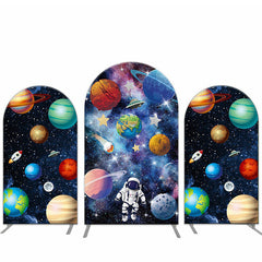 Aperturee Planet Space Astronaut Birthday Party Arch Backdrop Kit