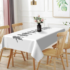 Aperturee - Playing Lattice Children White Rectangle Tablecloth