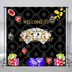 Aperturee - Poker Carnival Welcome Custom 30th Birthday Backdrop