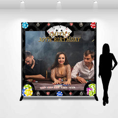 Aperturee - Poker Face Custom 30th Birthday Backdrop With Photo