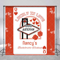 Aperturee - Poker Lucky In Love Custom Bachelorette Backdrop