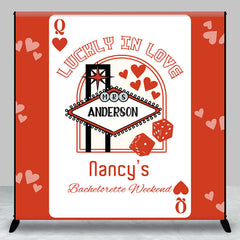 Aperturee - Poker Lucky In Love Custom Bachelorette Backdrop