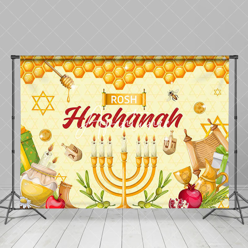 Aperturee - Pomegranate Honeycomb Shofar Rosh Hashanah Backdrop