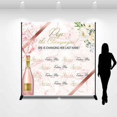 Aperturee - Pop The Champagne Custom Bridal Shower Repeat Backdrop