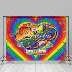 Aperturee - Pride Love Is Love Rainbow Ribbons Dance Backdrop