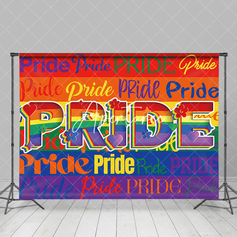 Aperturee - Pride Repeat Colorful Rinbow Strip Dance Backdrop