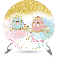 Aperturee Prince Princess Carriage Round Baby Shower Backdrop