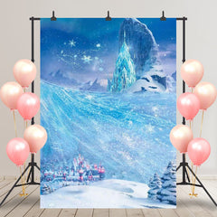 Aperturee - Princess Ice Kingdom Crystal Town Party Backdrop