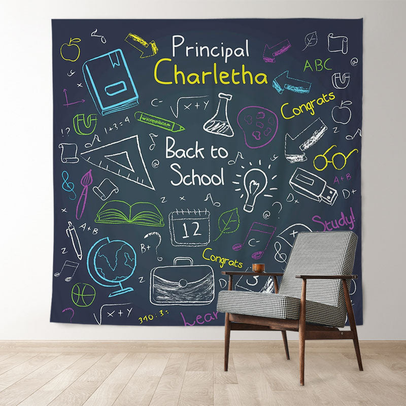 Aperturee - Principal Charletha Blackboard Back To School Backdrop