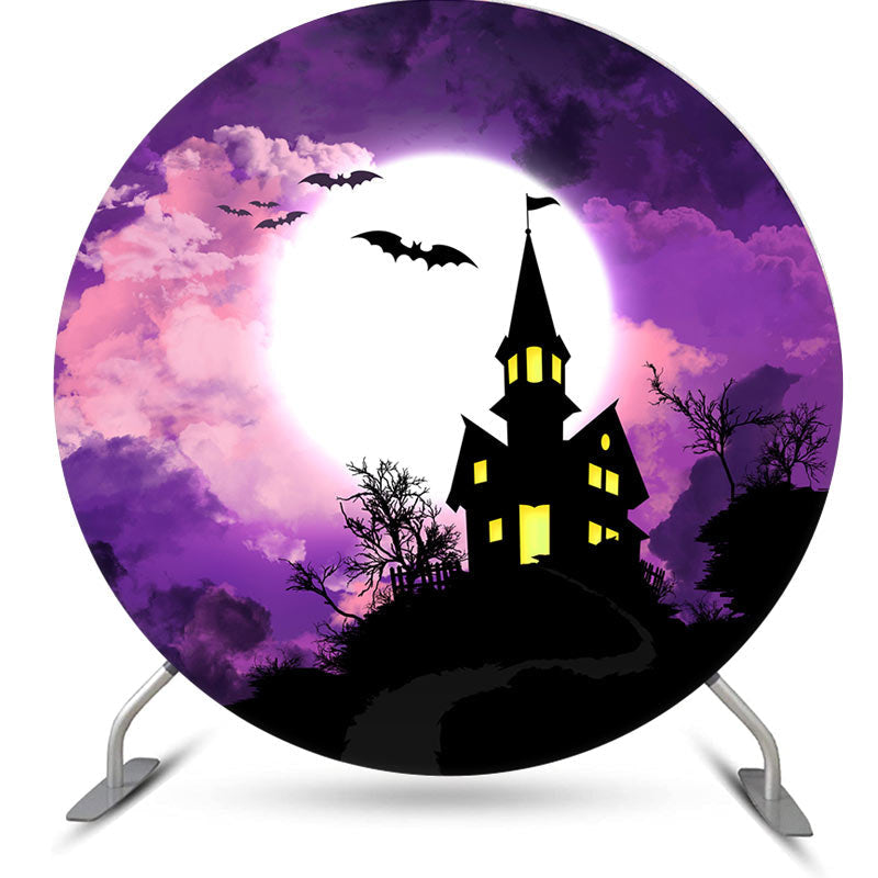 Aperturee - Pumpking And Horror Night Round Halloween Backdrop Kit