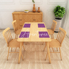 Aperturee - Pure Eggplant Purple Elegant Set Of 4 Placemats