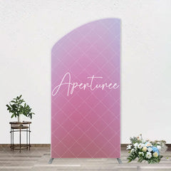 Aperturee - Pure Pink Dim Light Hazy Arch Photography Backdrop