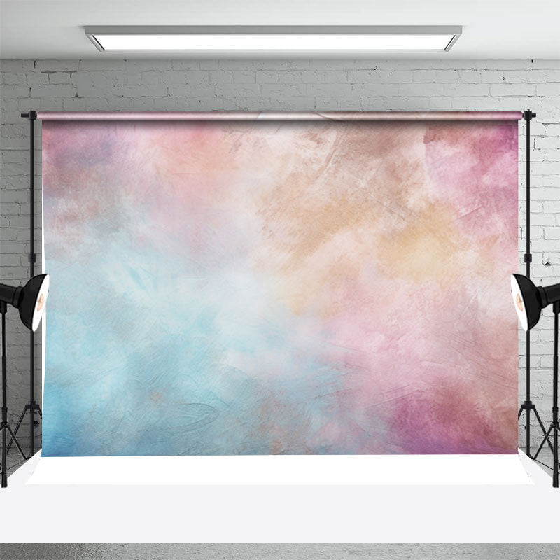 Aperturee - Purple Blue Brown Oil Paint Fine Art Photo Backdrop