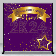 Aperturee - Purple Custom Graduation Backdrop for Party