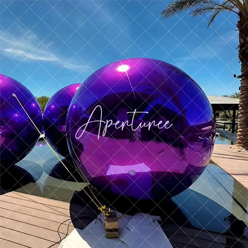 Aperturee - Purple Giant Inflatable Mirror Balloon Party Decor