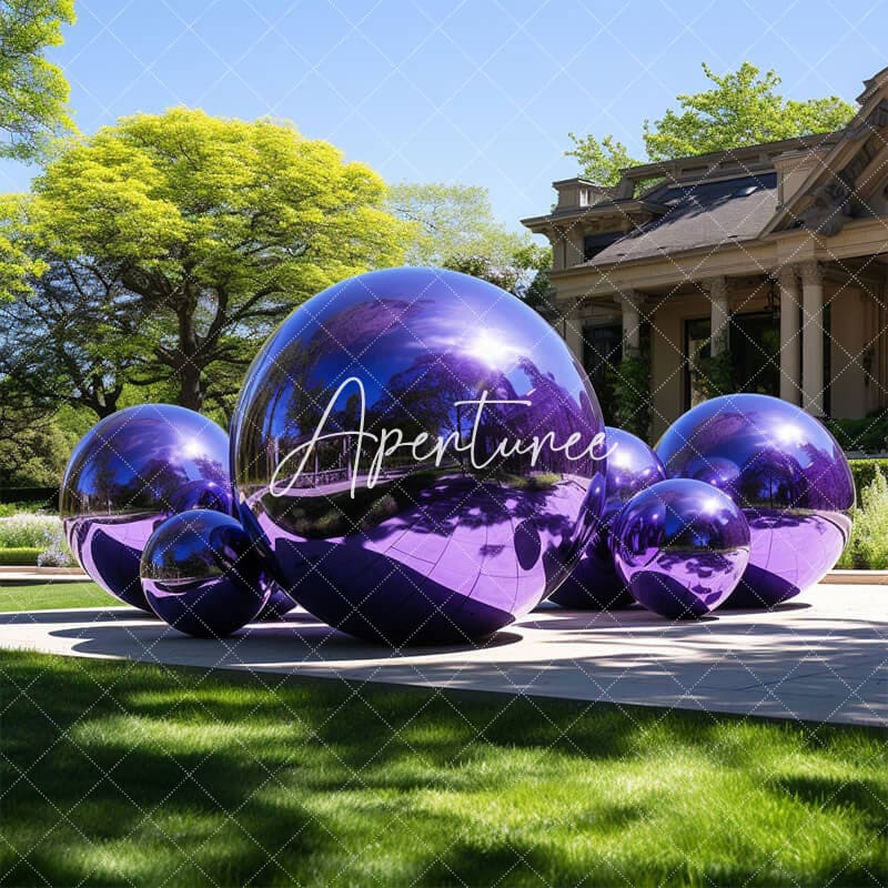 Aperturee - Purple Giant Inflatable Mirror Balloon Party Decor