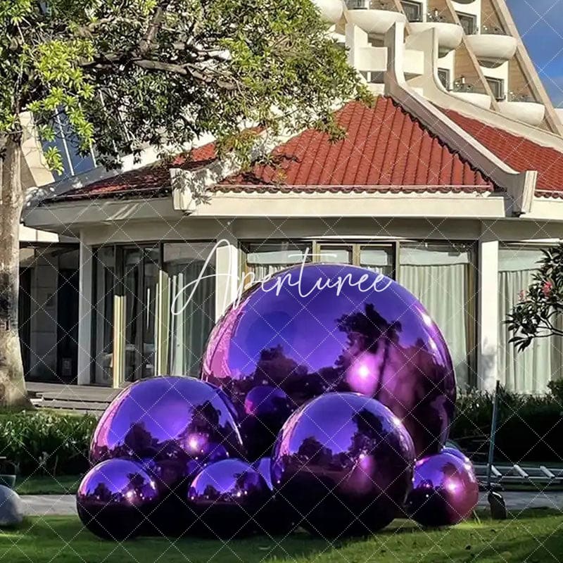 Aperturee - Purple Giant Inflatable Mirror Balloon Party Decor