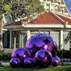 Aperturee - Purple Giant Inflatable Mirror Balloon Party Decor