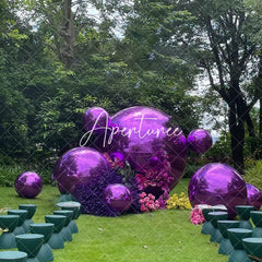 Aperturee - Purple Giant Inflatable Mirror Balloon Party Decor