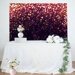 Aperturee - Purple Glitter Bokeh Backdrop for Birthday Party