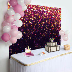 Aperturee - Purple Glitter Bokeh Backdrop for Birthday Party