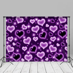 Aperturee - Purple Heart Valentines Day Portrait Studio Backdrop