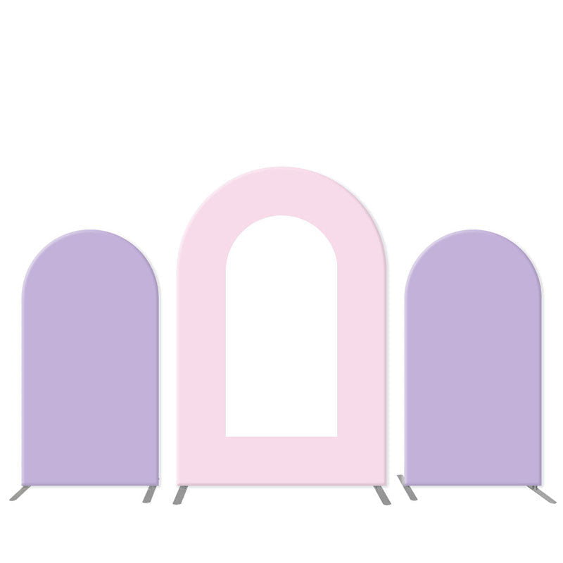 Aperturee Purple Pink Theme Open Arch Backdrop Kit For Party