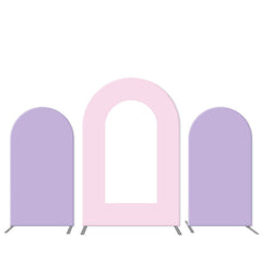 Aperturee Purple Pink Theme Open Arch Backdrop Kit For Party