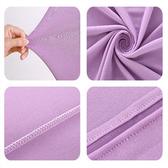 Aperturee Purple Spandex Fit Round Top Backdrop Wedding Arch Cover