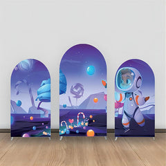 Aperturee - Purple Universe Little Astronaut Arch Backdrop Kit