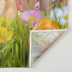 Aperturee - Rabbit Color Egg Rainbow Happy Easter Backdrop