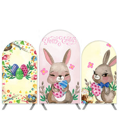 Aperturee Rabbit Theme Easter Eggs Arch Backdrop Kit Banner