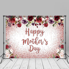 Aperturee - Rad Glitter Roses Happy Mothers Day Backdrop Diy