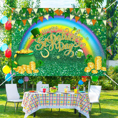 Aperturee - Rainbow Colorful Flag Bokeh St Patricks Day Backdrop