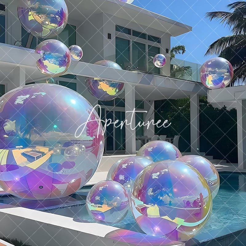 Aperturee - Rainbow Inflatable Mirror Ball Event Decor Balloon