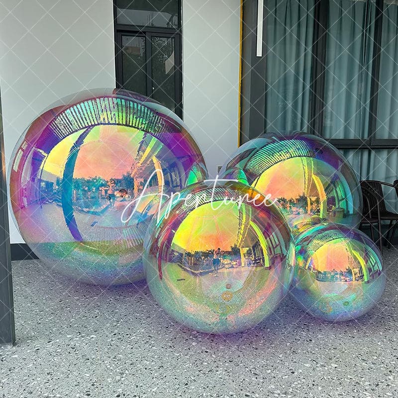 Aperturee - Rainbow Inflatable Mirror Ball Event Decor Balloon