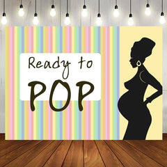 Aperturee - Rainbow Stripe Ready To Pop Baby Shower Backdrop