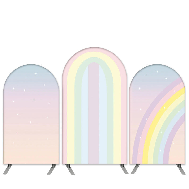 Aperturee Rainbow Theme Unicorn Baby Shower Arch Backdrop Kit