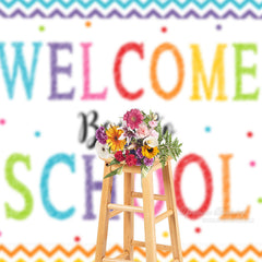 Aperturee - Rainbow Wave Stripes Welcome Back To School Backdrop